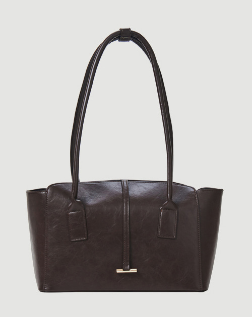 piece basket bag - dark brown
